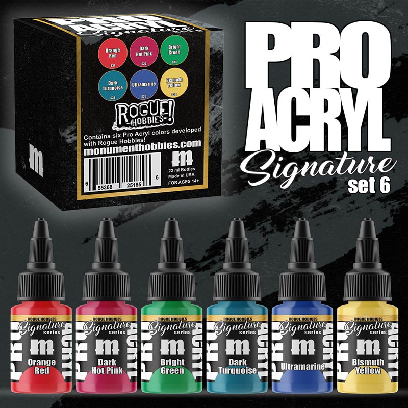 1st SHIPMENT SOLD OUT TO PRE ORDERS MORE AVAILABLE TUESDAY>>Monument - Pro Acryl Signature Series Set 6 - Rogue Hobbies